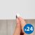 Csavartakaró szett - 13 mm - fehér - 24 db / csomag