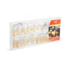 Születésnapi LED-es fényfüzér - "Happy Birthday" - arany - 2 m