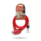 Kerékpár lakat 10 mm / 120 cm - piros
