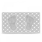 Fürdőszobai csúszásgátló - átlátszó, lábnyomos - 68 x 37 cm