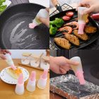 Szilikon olajozó ecset - 60 ml - rózsaszín - 12 x 5 cm