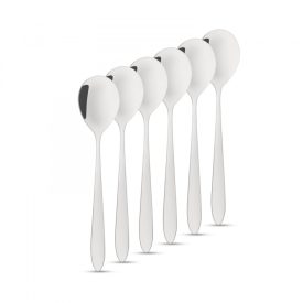   Rozsdamentes acél kávéskanál / desszertes kanál - 137 x 30 mm - 6 db / csomag