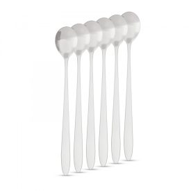   Rozsdamentes acél kávéskanál / latte macchiato kanál - 186 x 30 mm - 6 db / csomag