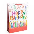 Ajándéktasak - textil füllel, papír - "extra" - 330 x 102 x 457 mm - 4 féle / csomag