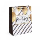 Ajándéktasak - textil füllel, papír - "nagy" - 265 x 127 x 330 mm - 4 féle / csomag