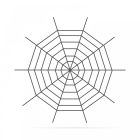 Plüss pókháló - halloween-i dekoráció - 200 cm - fekete