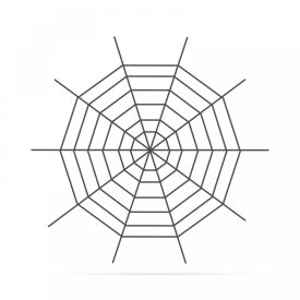   Plüss pókháló - halloween-i dekoráció - 200 cm - fekete