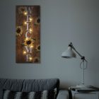 LED-es hangulatkép - "Welcome" - fali akasztóval, 2 x AA, 30 x 70 cm