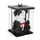 Rózsapanda 40 cm  Piros masnival