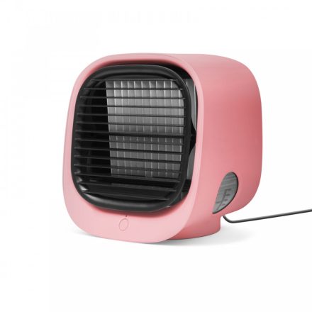 Hordozható mini léghűtő ventilátor - rózsaszín