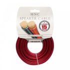 Hangszórókábel piros-fekete transzparent 2x1,0mm, 15m