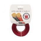 Hangszórókábel piros-fekete transzparent 2x0,5mm, 10m