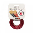 Hangszórókábel piros-fekete transzparent 2x1,5mm, 10m