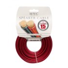 Hangszórókábel piros-fekete transzparent 2x1,5mm, 15m