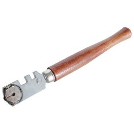 EXTOL üvegvágó, fanyelű; 6 kerekes, 130mm