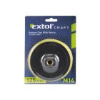 EXTOL gumitányér sarokcsiszolóhoz; 125mm, tépőzáras, max. ford.:12.500 1/min