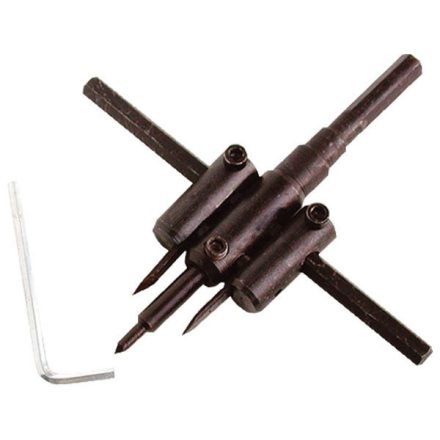 EXTOL körkivágó gipszkartonhoz, 2db 30-120mm, állítható acélkéssel; (fához, gumihoz, műanyaghoz is használható)