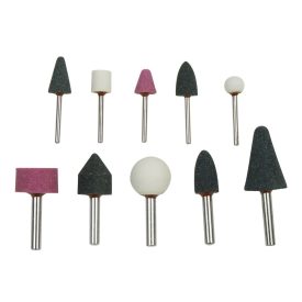   EXTOL köszörűkő klt. fúrógéphez; 10db, 3 és 6mm tengely, bliszter