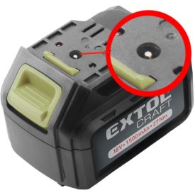   EXTOL tartalék akku 18V Li-ion, 402440 akkus fúró csavarozóhoz; 1500mAh, töltési idő: 1 óra