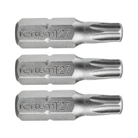   EXTOL behajtóhegy TORX, 3 db, S2 acél; T 30×25mm, bliszteren