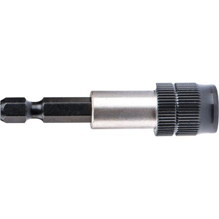 EXTOL bittartó szár, 1/4", 60mm; CV. Fix-Clip gyorskioldó, mágneses, bliszteren