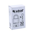 EXTOL lakat, vas, 3 kulccsal, dobozban ; 32mm