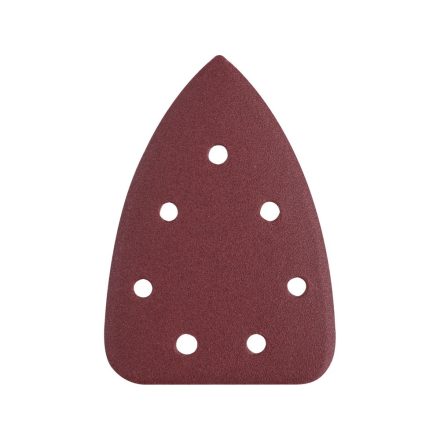 EXTOL delta csiszolópapír, lyukas klt. 10db, 100×140 mm; 7 db lyukkal, P60, 8891844 csiszológéphez