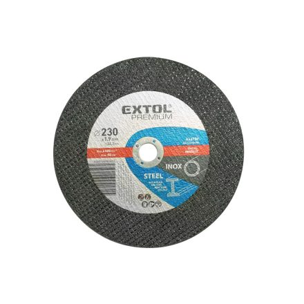 EXTOL vágókorong acélhoz, kék; 115×1,6×22,2mm, max 13300 ford/perc, (darabáras, de csak ötösével rendelhető)