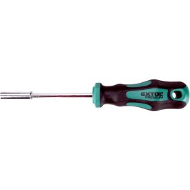   EXTOL csavarhúzó markolat, mágneses csavarbehajtóval; CV., 1/4"×100mm
