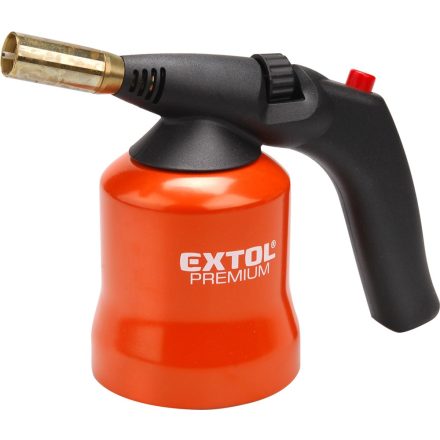 EXTOL gázlámpa forrasztáshoz, PB gázhoz, piezó gyújtásssal, max. 1200°C, 1,7kW, EN521, fém gázpalack