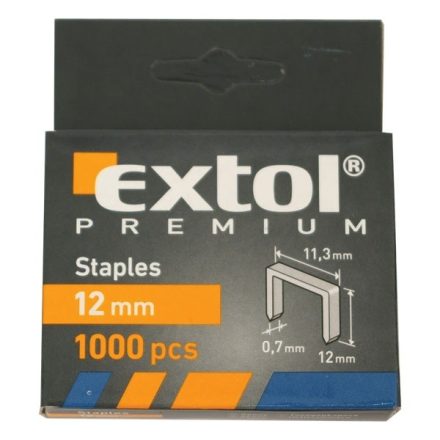 EXTOL tűzőgépkapocs (11,3×0,52×0,7); 12mm, 1000db