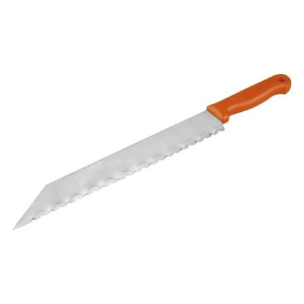 EXTOL üveggyapot vágó kés, teljes/penge hossz.:480/340mm, rozsdamentes acél penge, vastagsága: 1,5mm, műanyag nyél