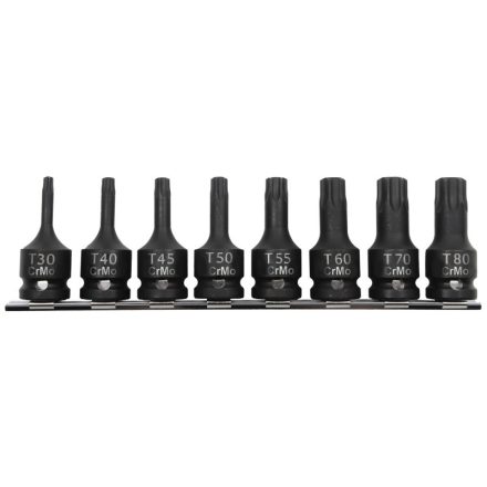 PROLINE TORX BITFEJES ÜTVE-DUGÓKULCS SZETT T30-T80 - 8 DB