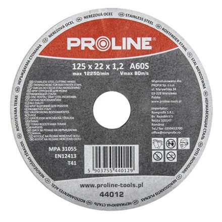 PROLINE INOX VÁGÓKORONG - 115X1.2MM / A60S