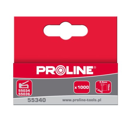 PROLINE KESKENY ACÉLOS TŰZŐKAPOCS - E-TÍPUS - 12MM, 1000DB/CS