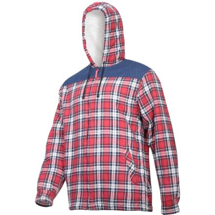 LAHTI.PRO KOCKÁS FLANEL KABÁT, BÉLELT / PIROS - 3XL