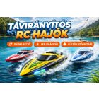 Távirányítós RC hajó – 1:16 méretarány, LED világítás, 2.4 GHz, sebességváltás NARANCS