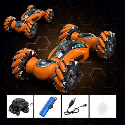 Távirányítós 4WD Drift – Stunt RC Autó LED világítással és 360°-os forgással NARANCS