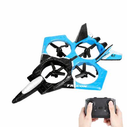 LED-es távirányítós RC repülő – 360° bukfenc, 60 m hatótáv, EVA anyag KÉK