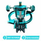 Távirányítós 2-az-1-ben deformálódó RC autó – 1:12, LED, robot funkció FEKETE PIROS