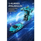 Távirányítós 2-az-1-ben deformálódó RC autó – 1:12, LED, robot funkció FEKETE PIROS