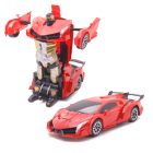 Távirányítós 2-az-1-ben deformálódó RC autó – 1:12, LED, robot funkció PIROS
