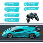 Távirányítós 2-az-1-ben deformálódó RC autó – 1:12, LED, robot funkció POLICE