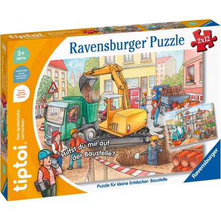 Ravensburger Apró felfedezőknek: Az építkezés - 2x12 darabos puzzle