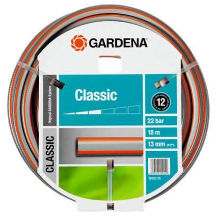 Gardena 18002-20 kerti tömlő 18 M PVC Fekete, Szürke, Narancssárga