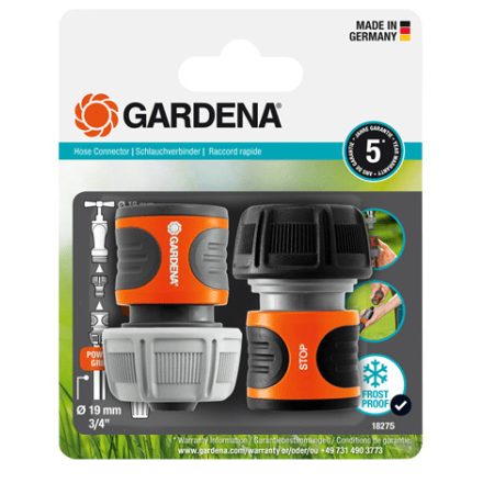 Gardena 18275-20 tömlőcsatlakozó Tömlőcsatlakozó elem Fekete, Narancssárga 2 dB