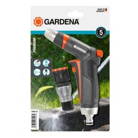 Gardena 18306-20 locsolópisztoly Porszívófej készlet Fekete, Szürke, Narancssárga, Ezüst