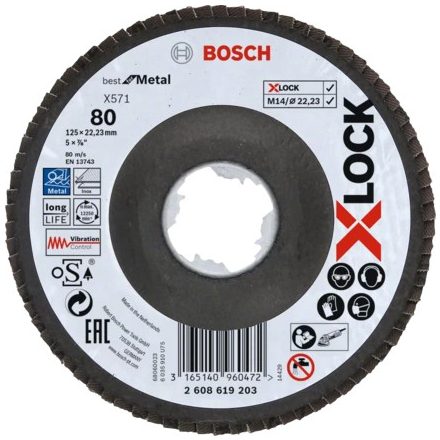 Bosch X-LOCK X571 BEST FOR METAL Csiszolólemez