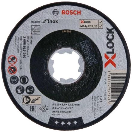 Bosch 2 608 619 260 sarokcsiszoló tartozék Vágótárcsa