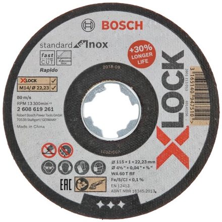 Bosch 2 608 619 261 sarokcsiszoló tartozék Vágótárcsa